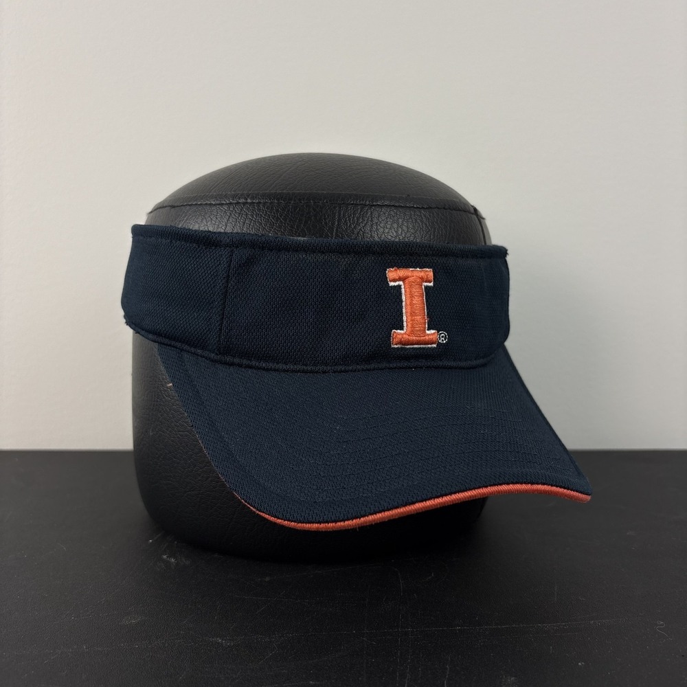 Illinois Fighting Illini NCAA Visor Hat Navy Blue Orange Golf Adjustable Cap
